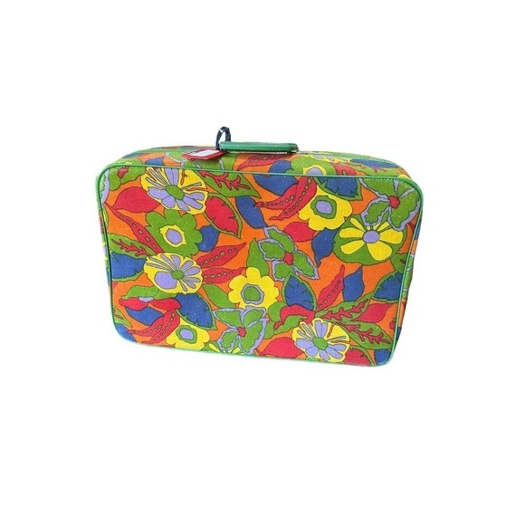 Vintage mod floral suitcase - Picture 2 of 13